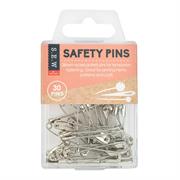 SEW 38mm Nickel Plated Safety Pins, 30pc